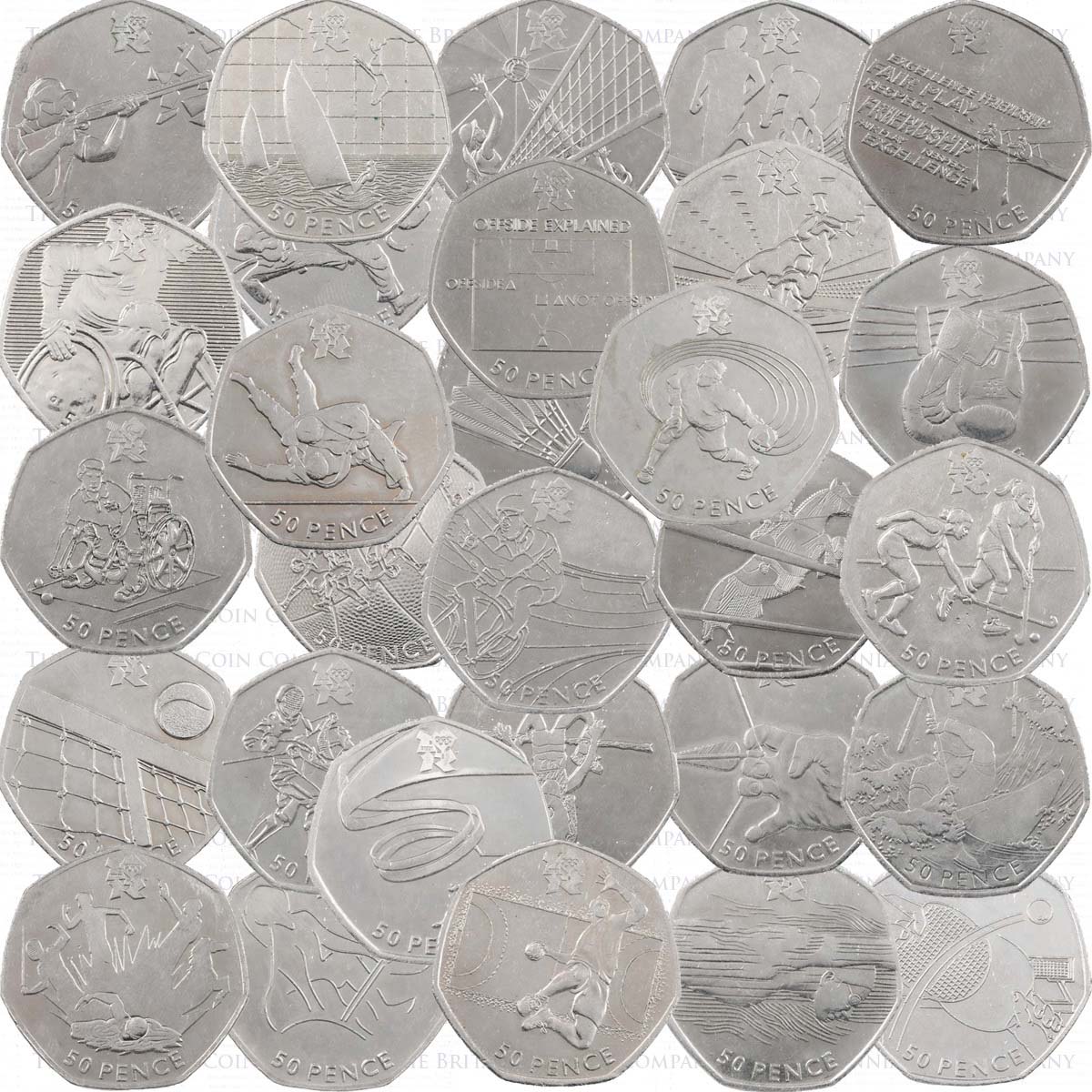2011 Olympic 50p Coins