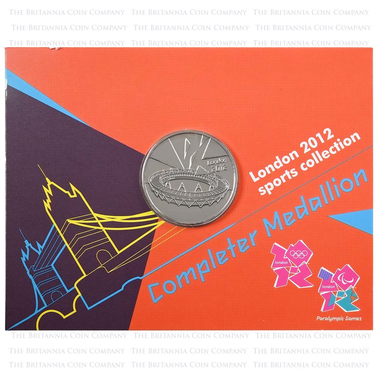 2011 London Olympics Complete 50p Set BU Medallion