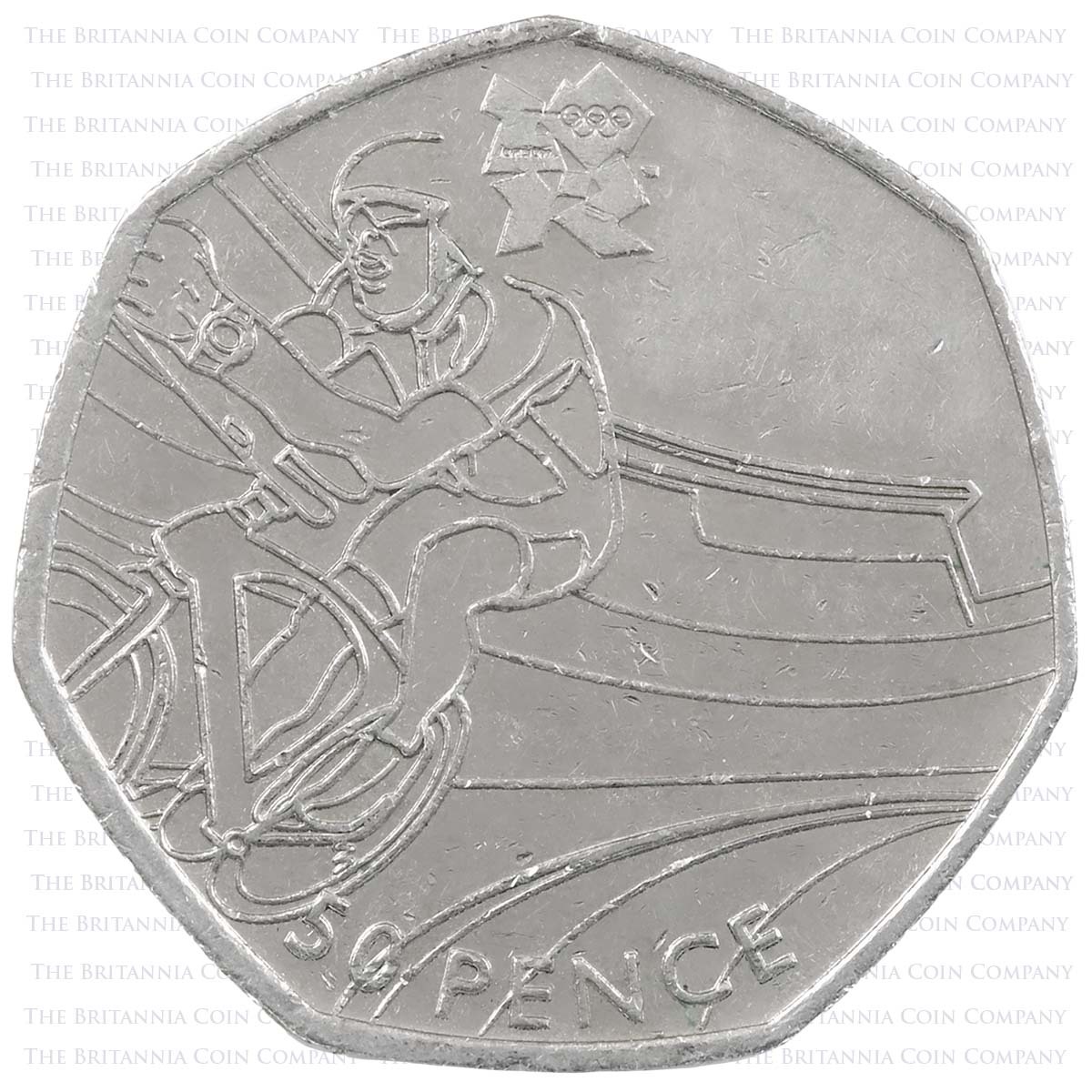 2011 Olympic Cycling 50p Reverse