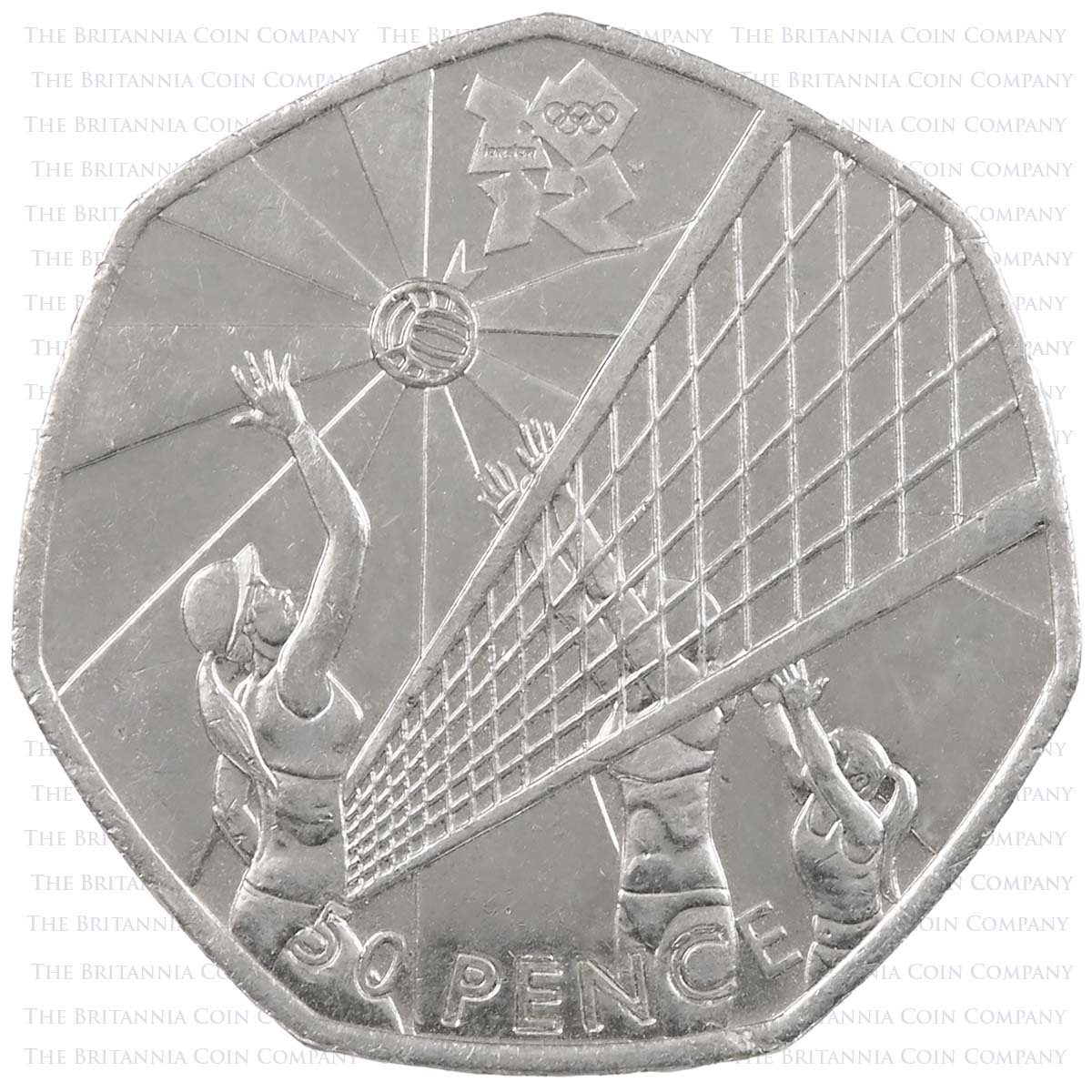2011 Olympic Volleyball 50p Reverse