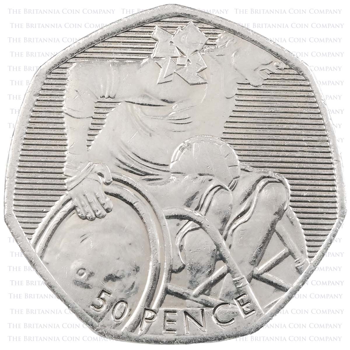 2011 Olympic Wheelchair Rugby 50p Reverse