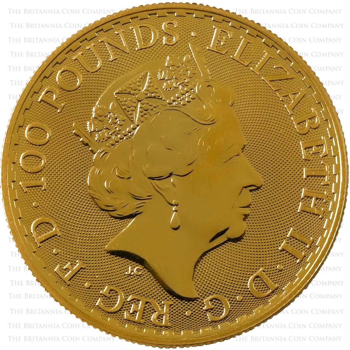 2018 Britannia Oriental Border Ounce Ounce Gold Bullion Coin Obverse