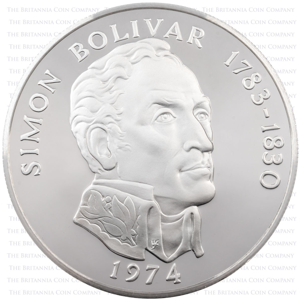 Panama 1974 Silver 20 Balboas | Simon Bolivar