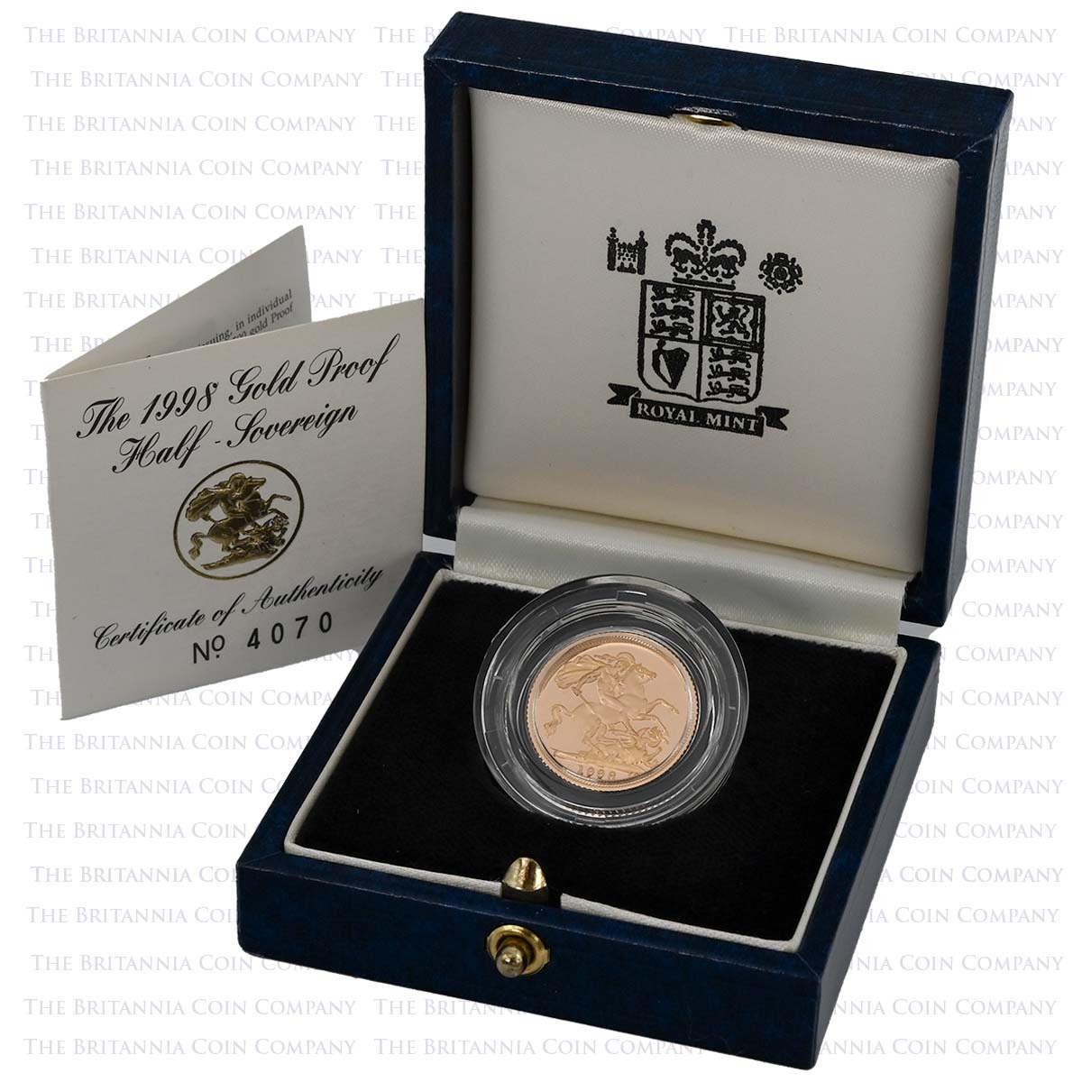 1998 Elizabeth II Gold Proof Half Sovereign Boxed