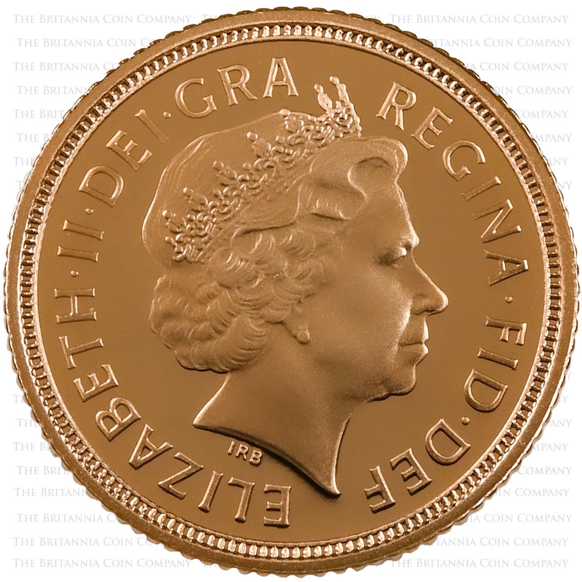 2004 Elizabeth II Gold Proof Half Sovereign Obverse