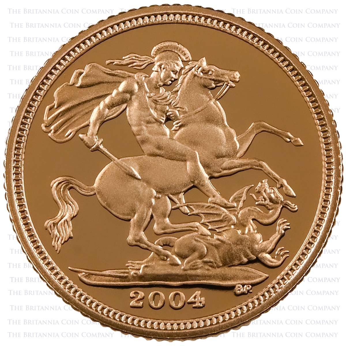 2004 Elizabeth II Gold Proof Half Sovereign Reverse