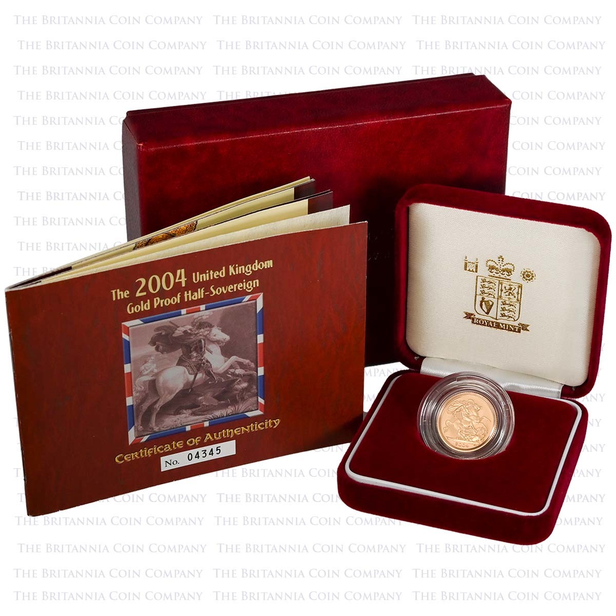2004 Elizabeth II Gold Proof Half Sovereign Boxed