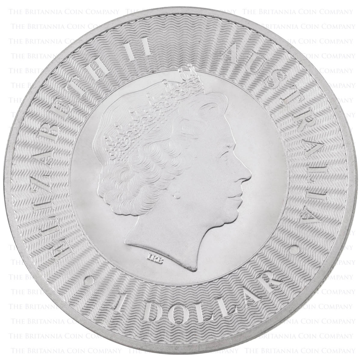 Obverse of the 2018 Australian Kangaroo One Ounce Silver Perth Mint Bullion Coin