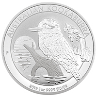Thumbnail of PM19KBS1 2019 Australian Kookaburra One Ounce Silver Perth Mint Bullion Coin