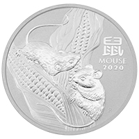 PM20MLS1 2020 Mouse One Ounce Silver Perth Mint Lunar Bullion Coin