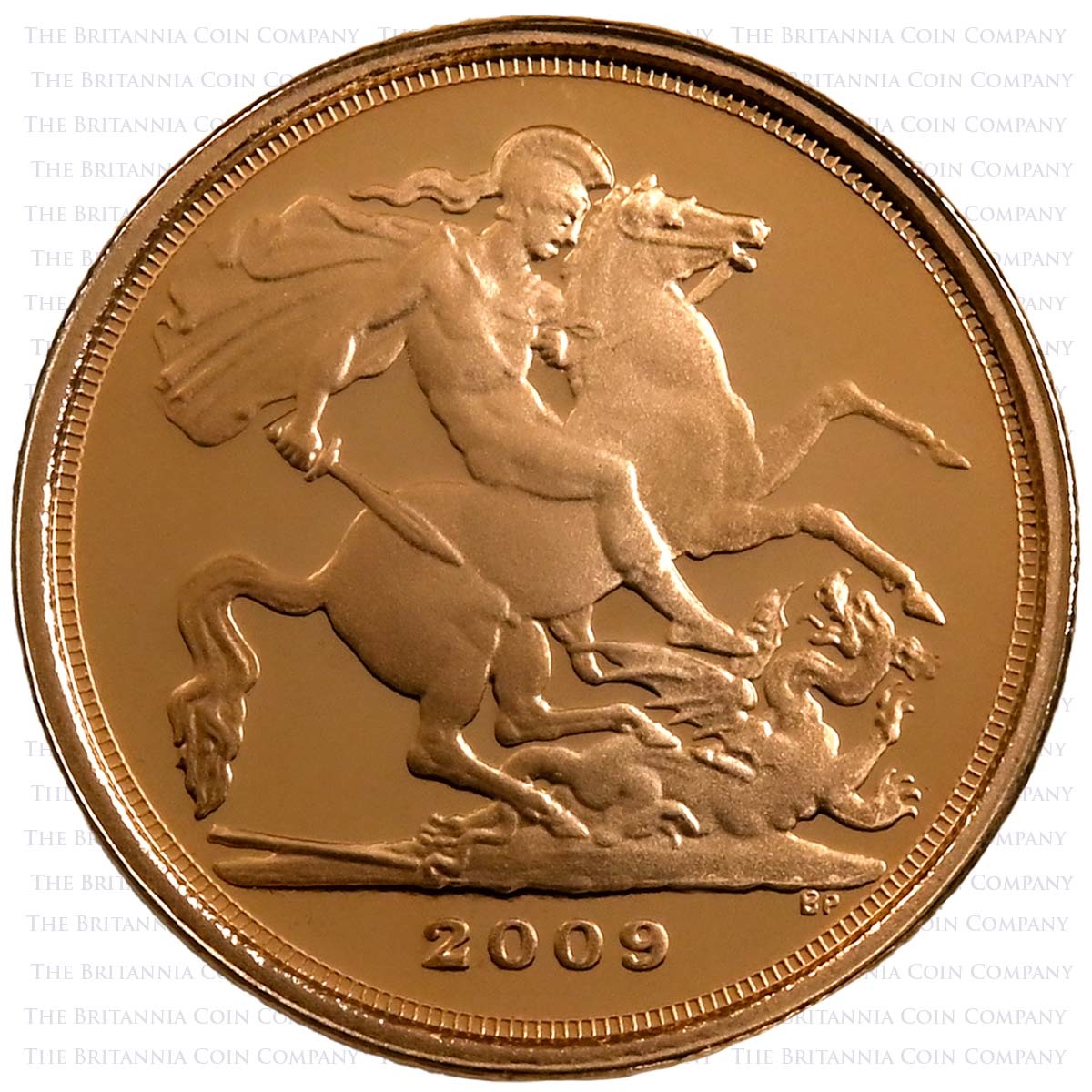 SVQ09 2009 Elizabeth II Gold Proof Quarter Sovereign Reverse