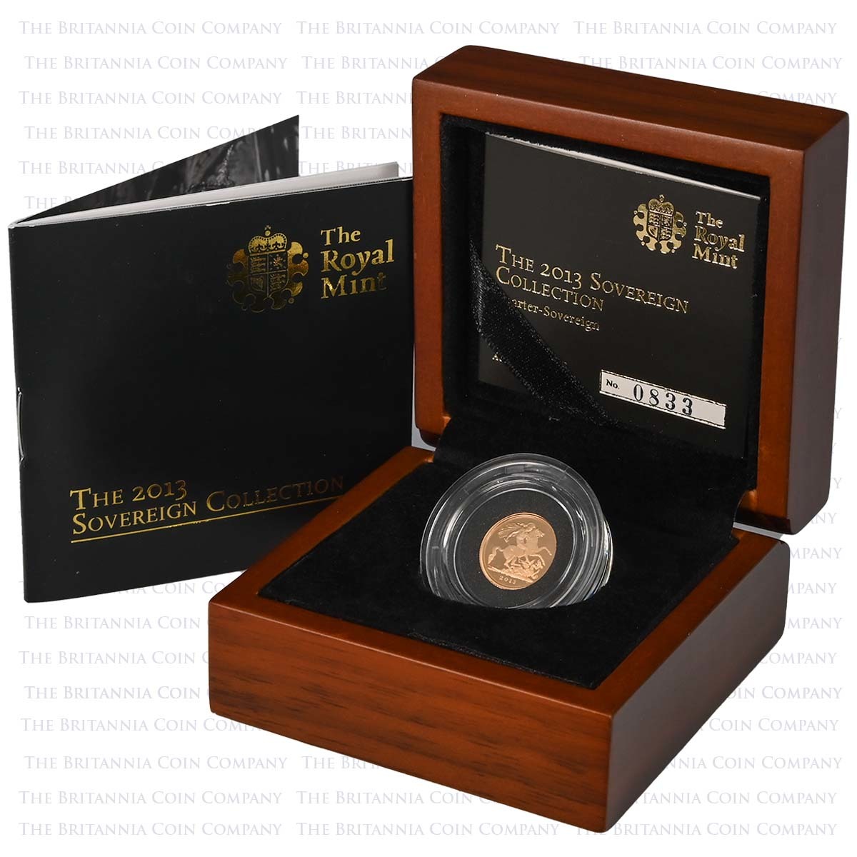 2013 Elizabeth II Gold Proof Quarter Sovereign Boxed