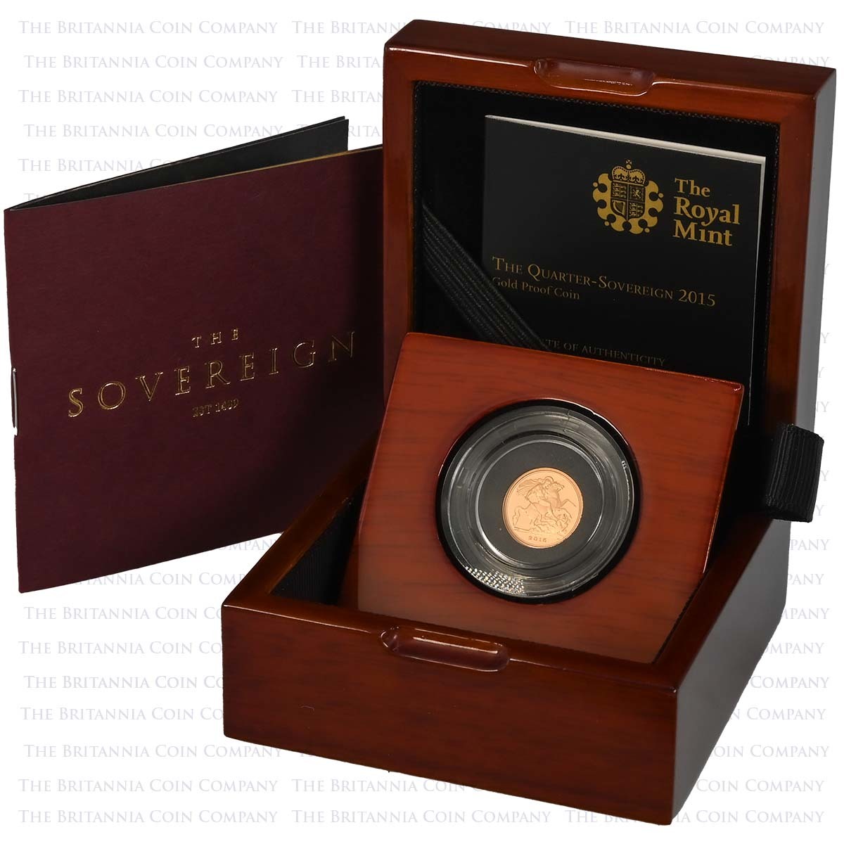 2015 Elizabeth II Gold Proof Quarter Sovereign Rank-Broadley Boxed