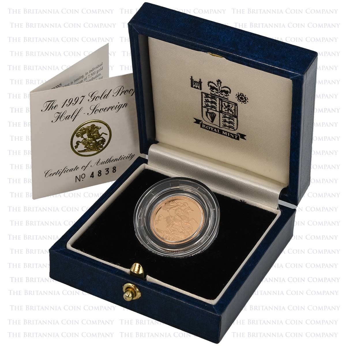 1997 Elizabeth II Gold Proof Half Sovereign Boxed