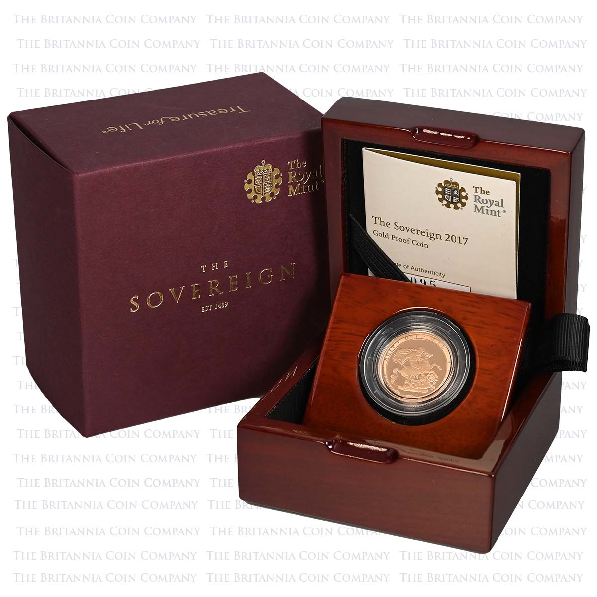 2017 Elizabeth II Proof Gold Sovereign 200th Anniversary Boxed