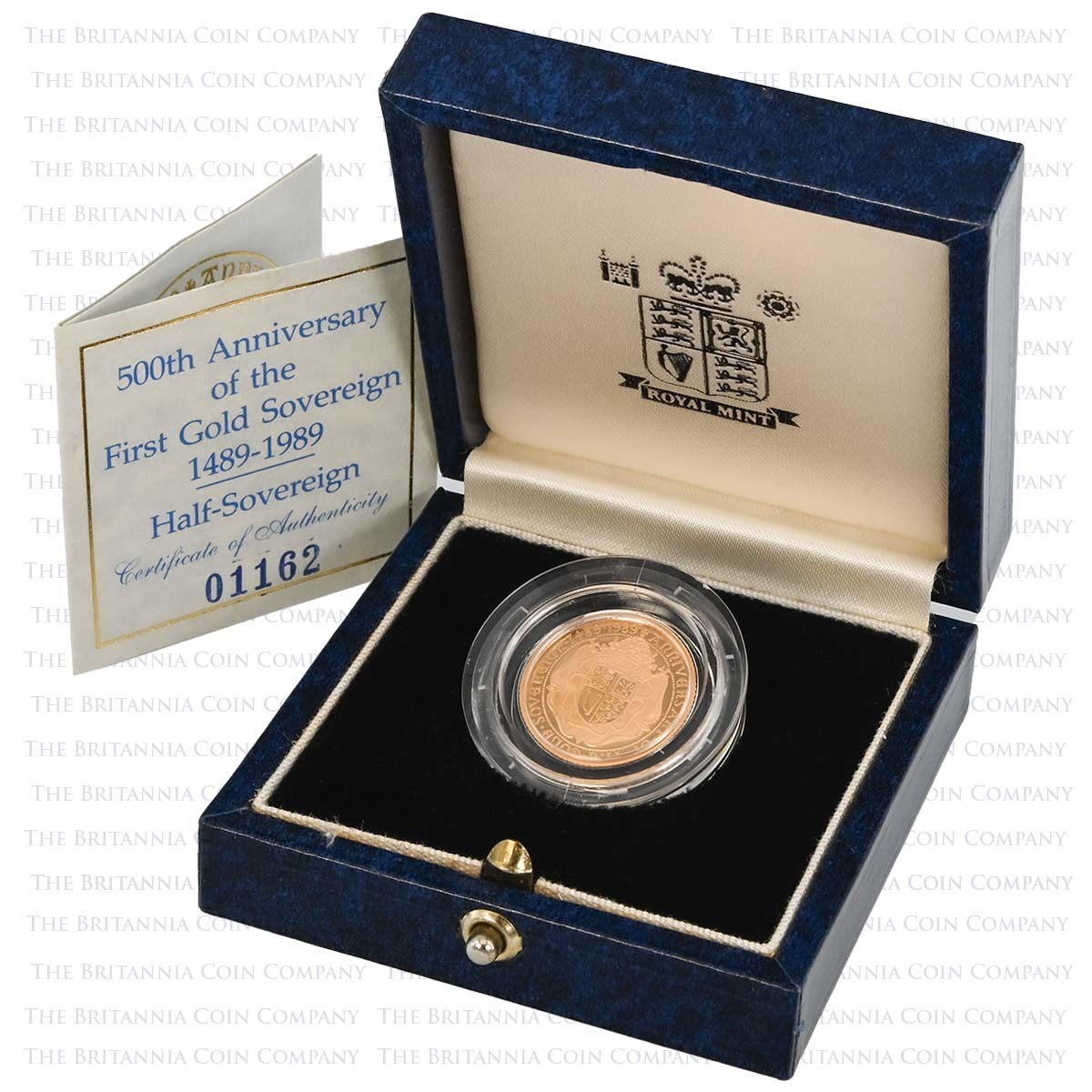 1989 Elizabeth II Gold Proof Half Sovereign 500th Anniversary Boxed