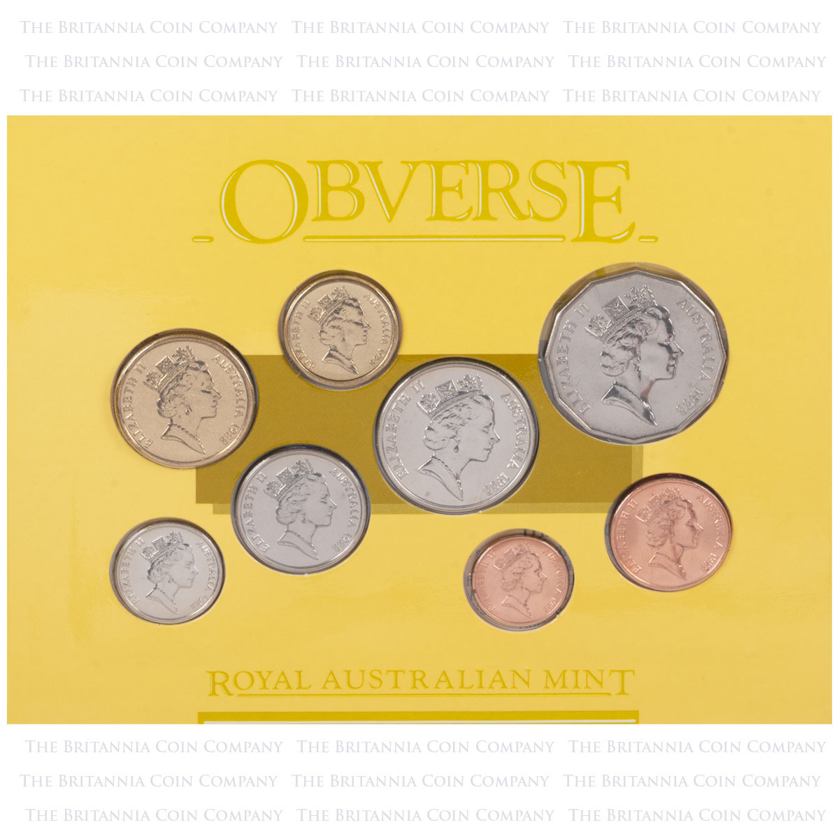 obverse of 1988 Royal Australian Mint Uncirculated Annual Coin Set