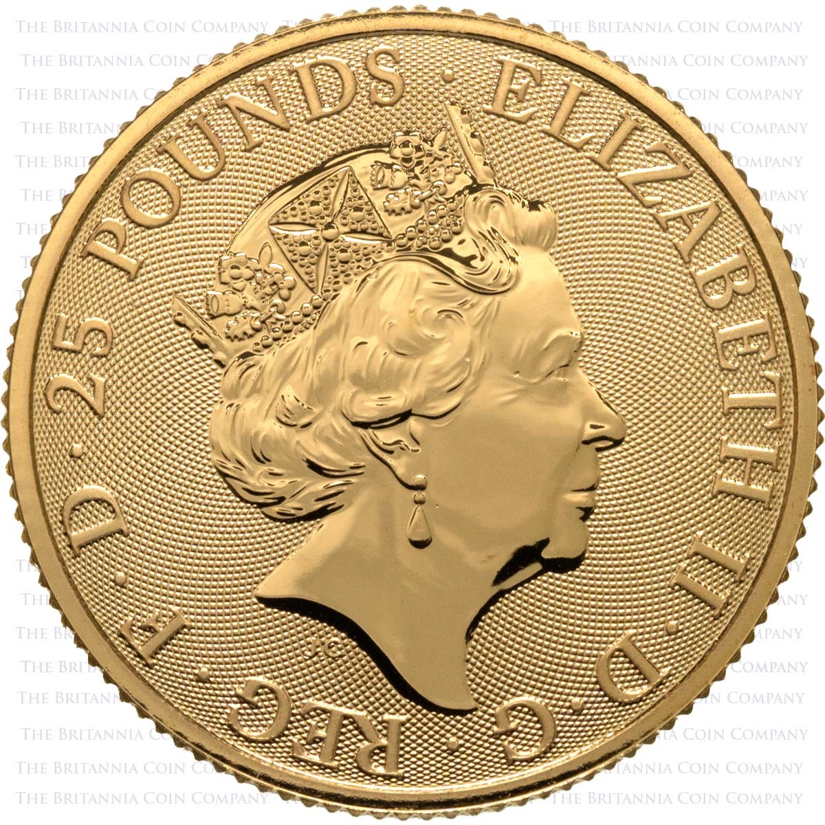 RTLE22QZC 2022 Tudor Beasts Lion Of England Quarter Ounce Gold Bullion Coin Obverse