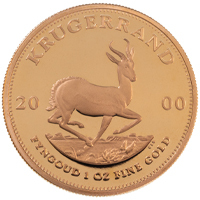 2000 South Africa Krugerrand One Ounce Gold Proof Coin Thumbnail