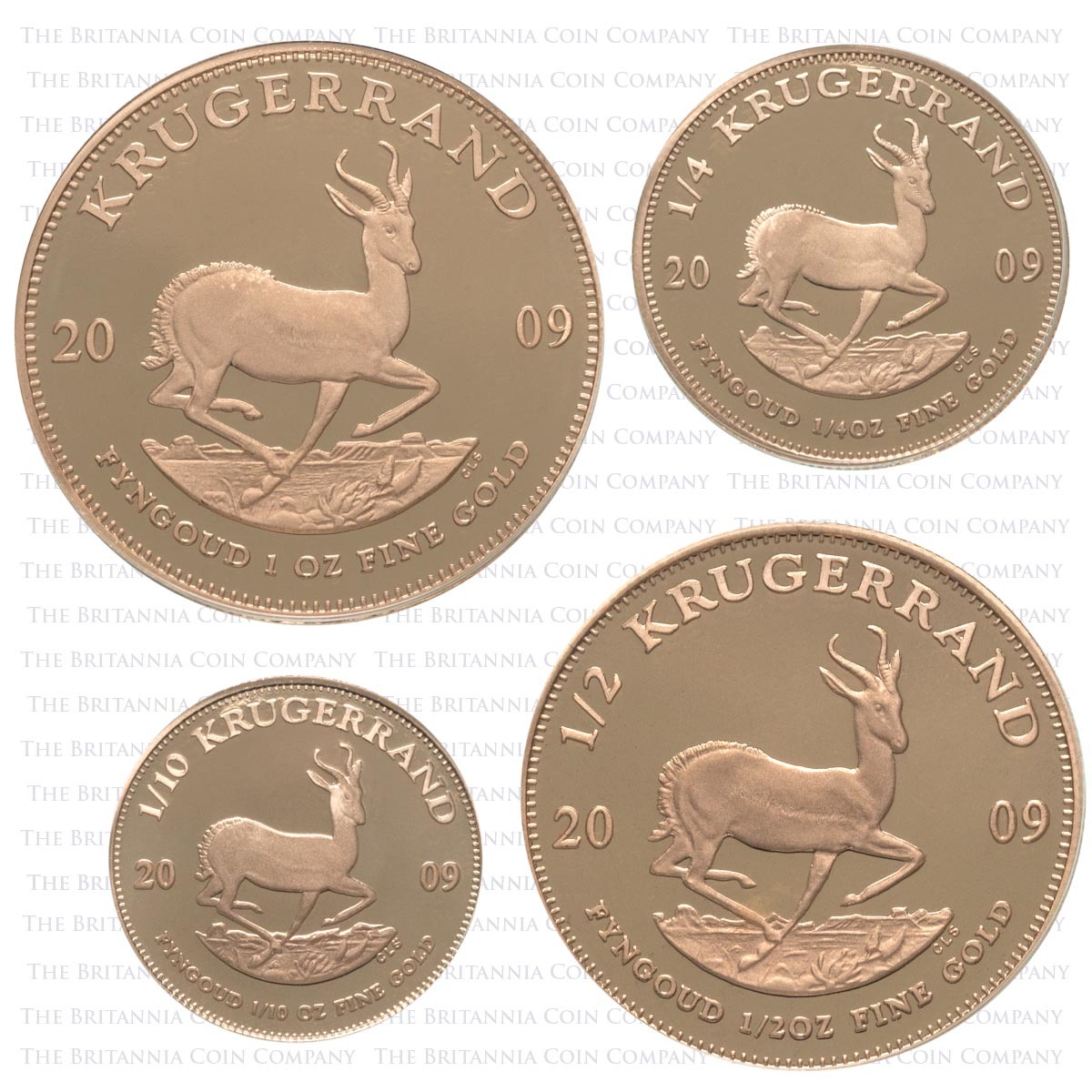 2009 Gold Proof Four Coin Krugerrand Prestige Set Reverse