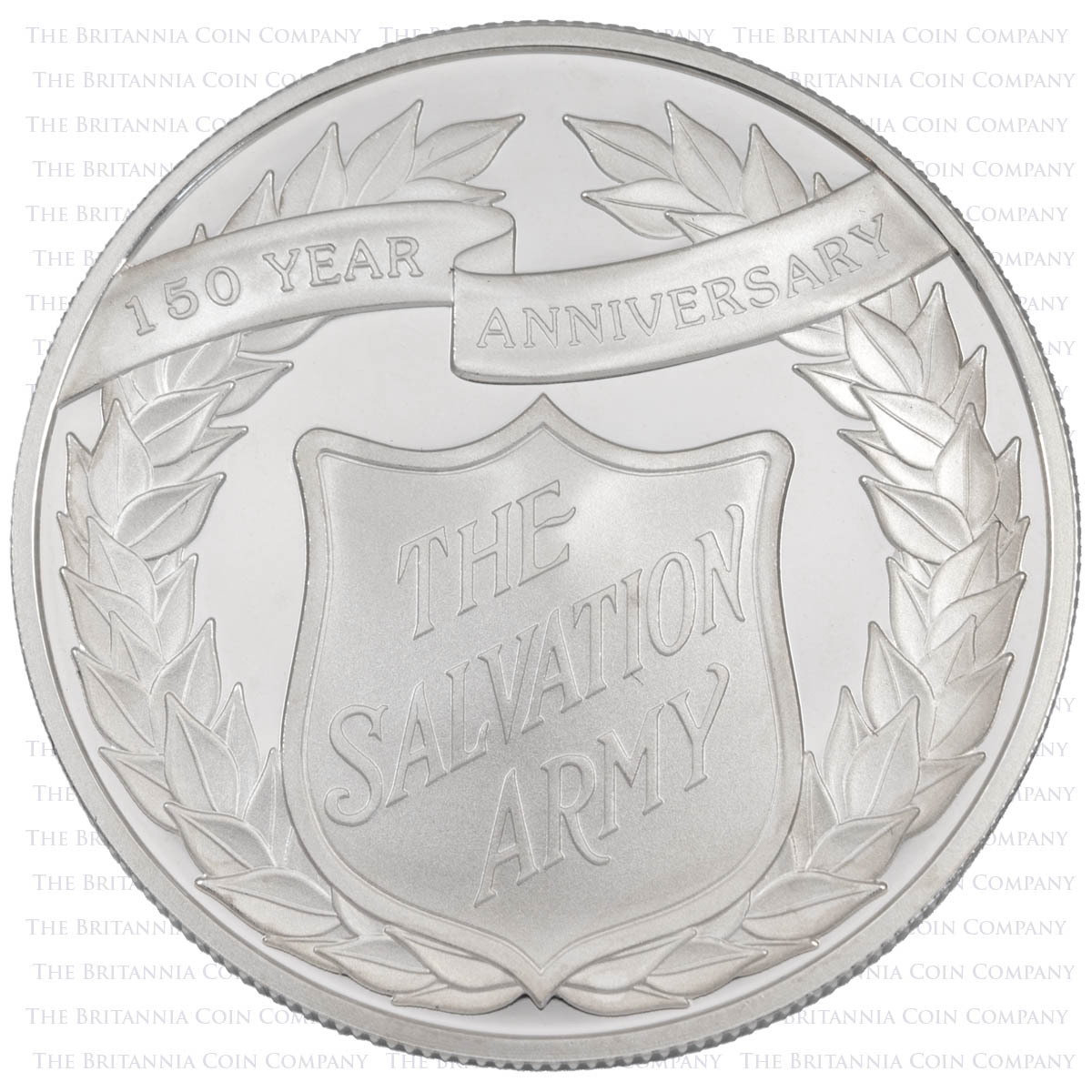 SA15SP 2015 Salvation Army Five Pound Silver Proof Alderney Coin reverse design