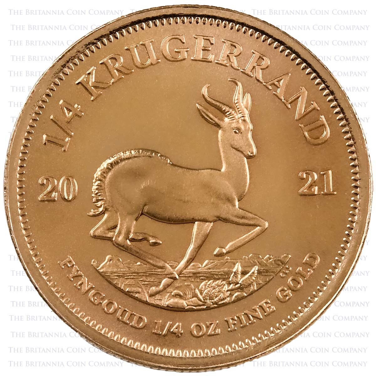 Quarter Ounce Gold Krugerrand : Pre Owned (Best Value) Reverse