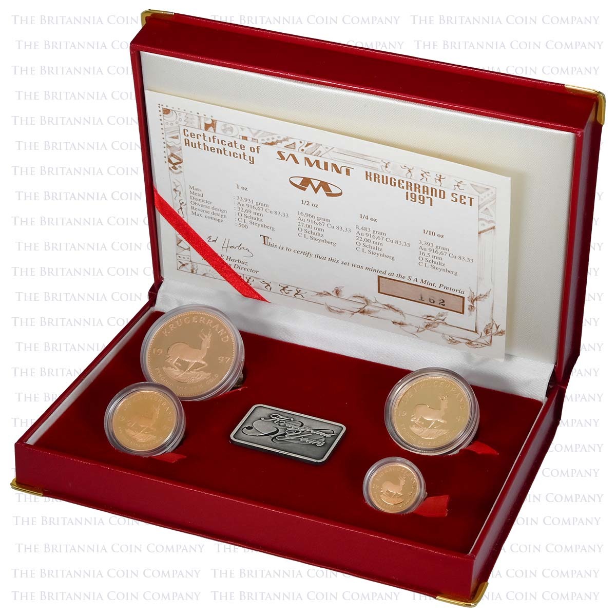 1997 Gold Proof 4 Krugerrand Set 30th Anniversary Boxed