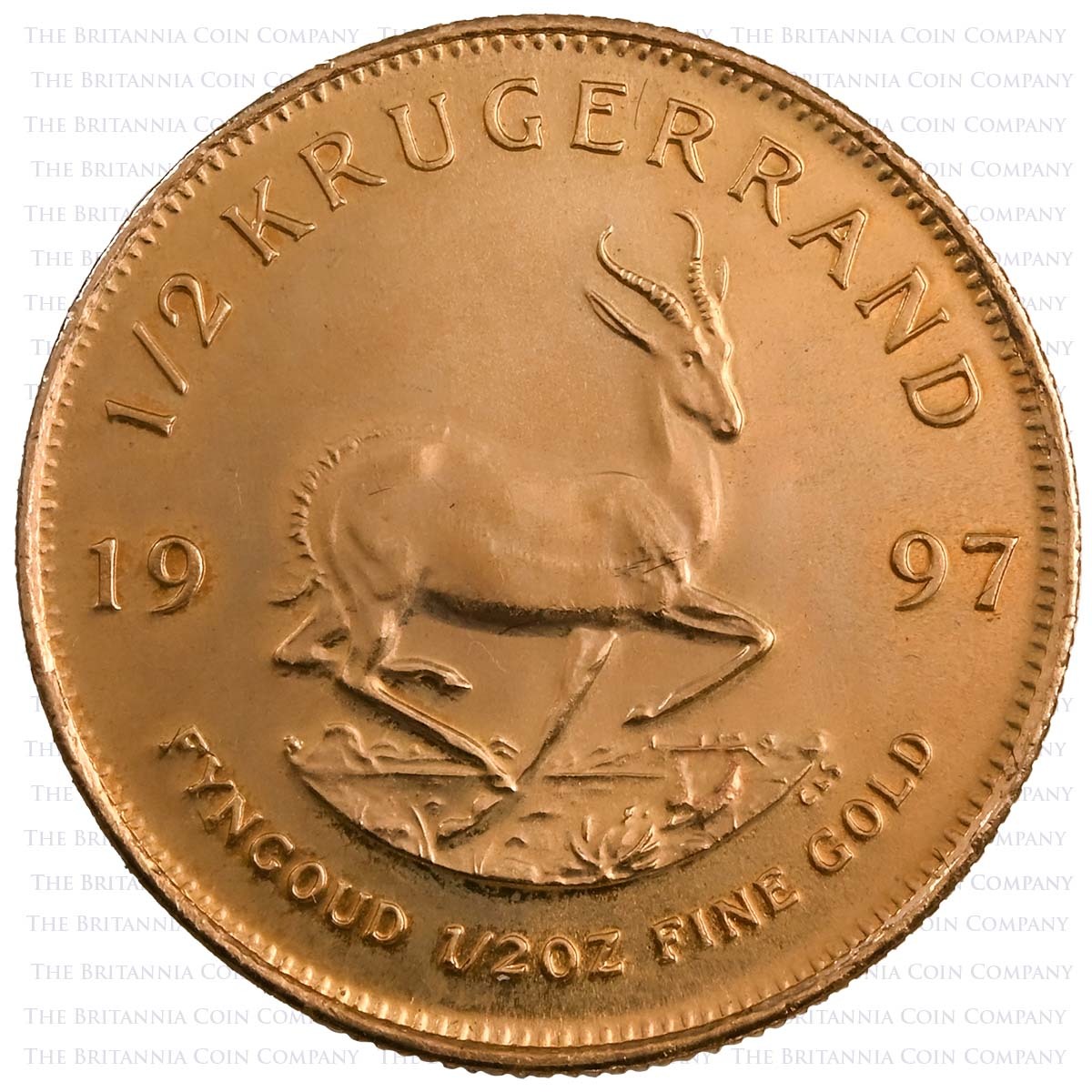 1997 South Africa Krugerrand Half Ounce Gold Reverse