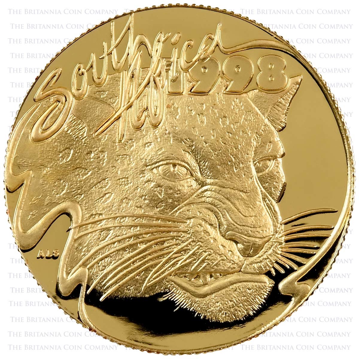1998 South Africa Natura Leopard Half Ounce Gold Proof Obverse