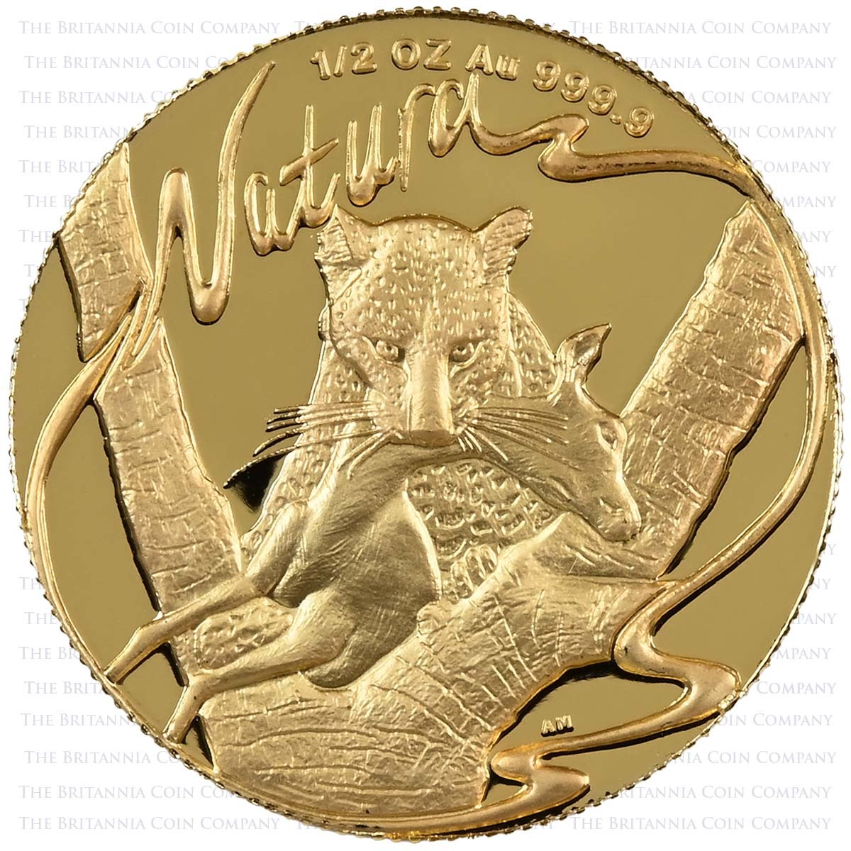 1998 South Africa Natura Leopard Half Ounce Gold Proof Reverse