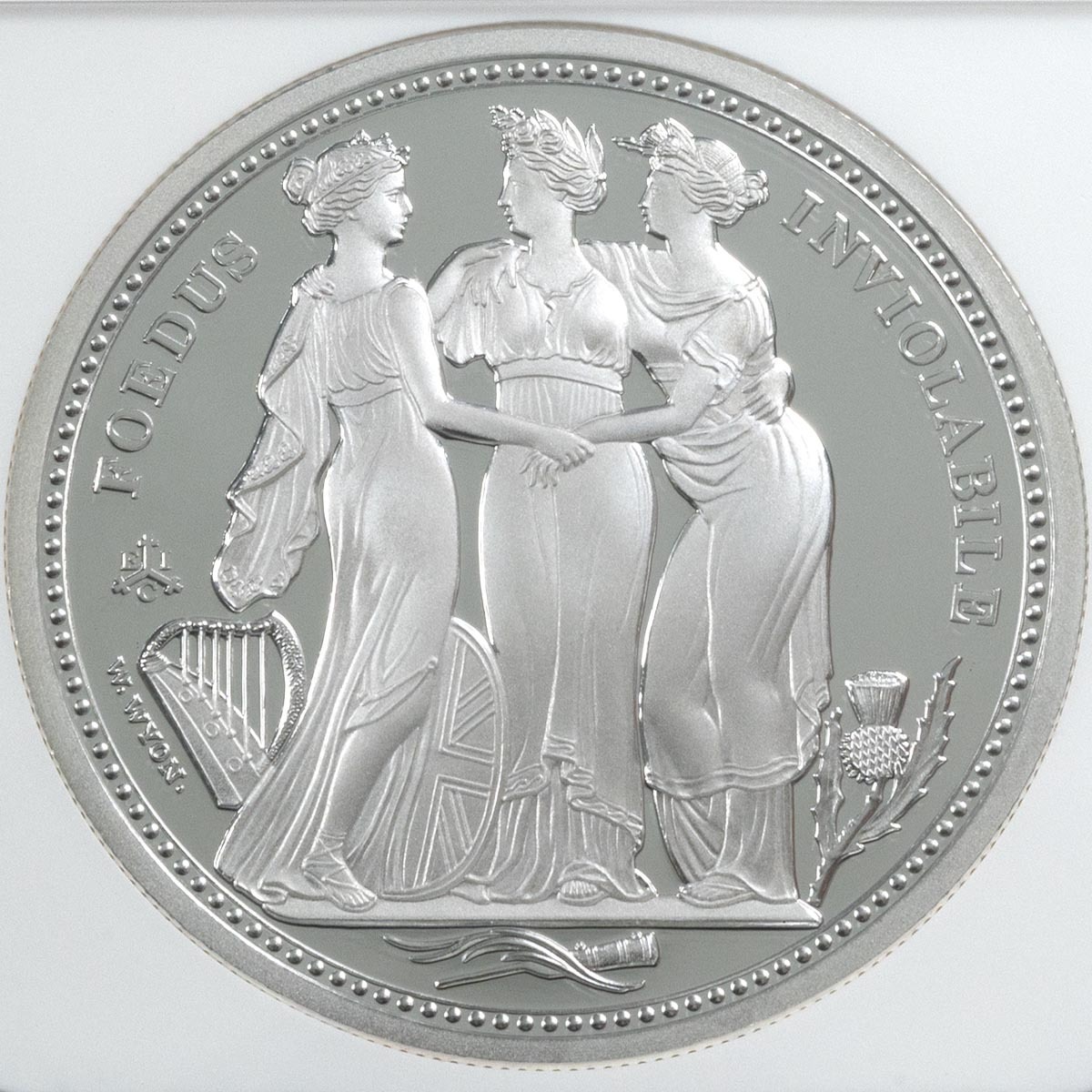 2021 St Helena Saint Helena Three Graces Two Ounce Silver Proof Coin NGC Graded PF 69 Ultra Cameo First Releases Reverse