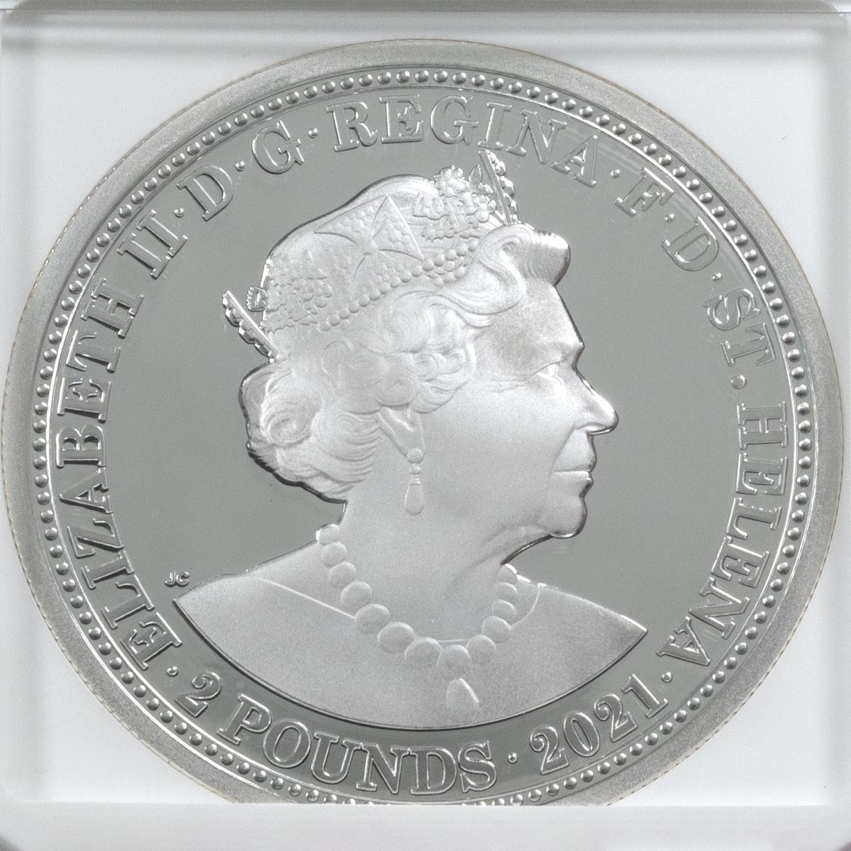 2021 St Helena Saint Helena Three Graces Two Ounce Silver Proof Coin NGC Graded PF 69 Ultra Cameo First Releases Obverse