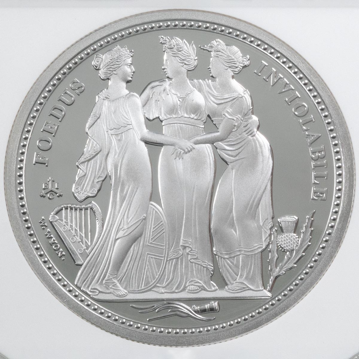 2021 Saint Helena Three Graces Two Ounce Silver Proof Coin NGC Graded PF 70 Ultra Cameo First Releases Reverse