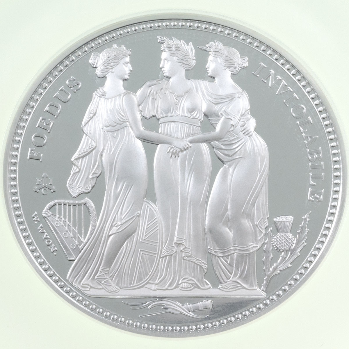 2021 Saint Helena Three Graces Five Ounce Silver Proof Coin NGC Graded PF 69 Ultra Cameo First Releases Reverse