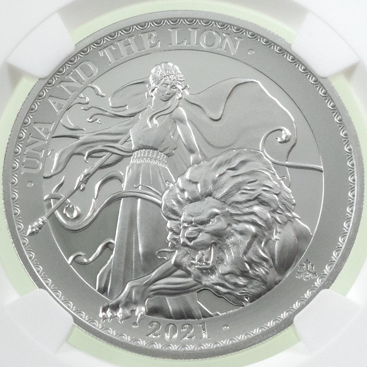2021 St Helena Una And The Lion One Ounce Silver Proof Coin NGC Graded PF 70 Ultra Cameo Reverse