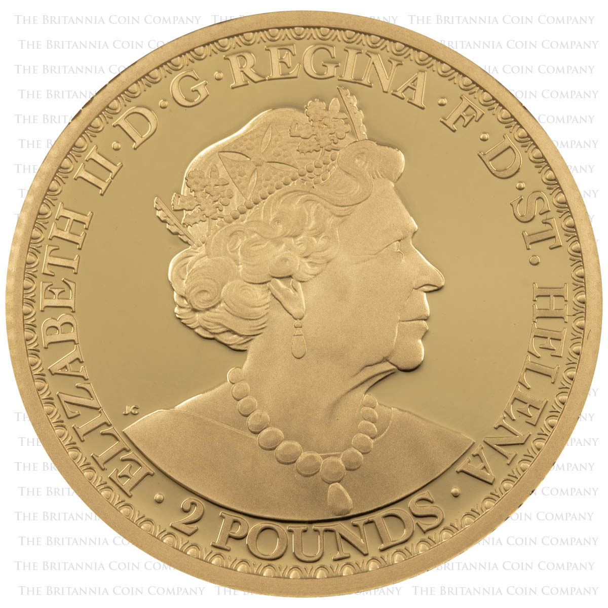 2021 Una And The Lion Quarter Ounce Gold Proof St Helena Coin Obverse