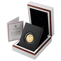 2021 Una And The Lion Quarter Ounce Gold Proof St Helena Coin Thumbnail