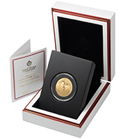 2022 Una And The Lion Quarter Ounce Gold Proof St Helena Coin Thumbnail