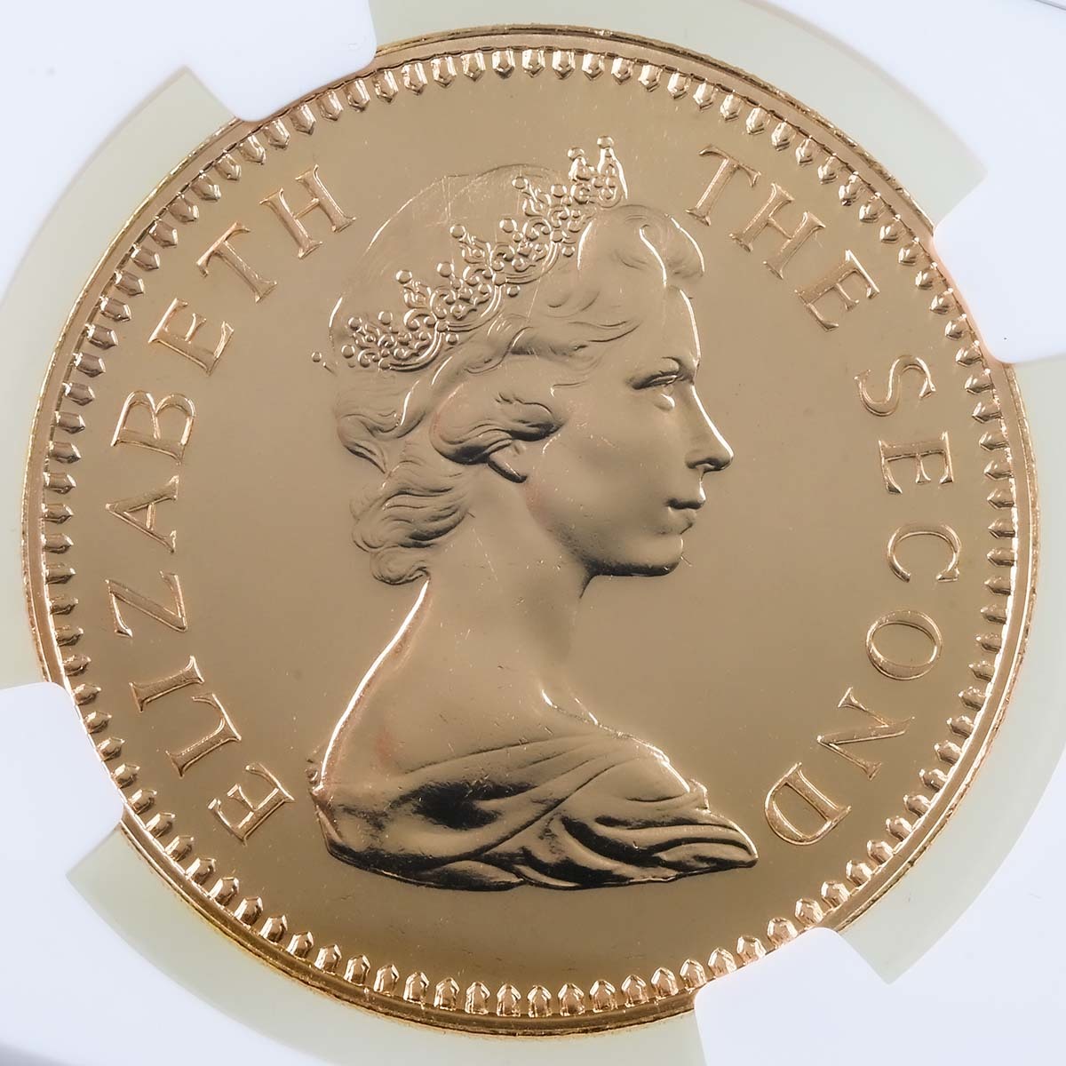 1966 Rhodesia Gold £5 PF 66 Obverse