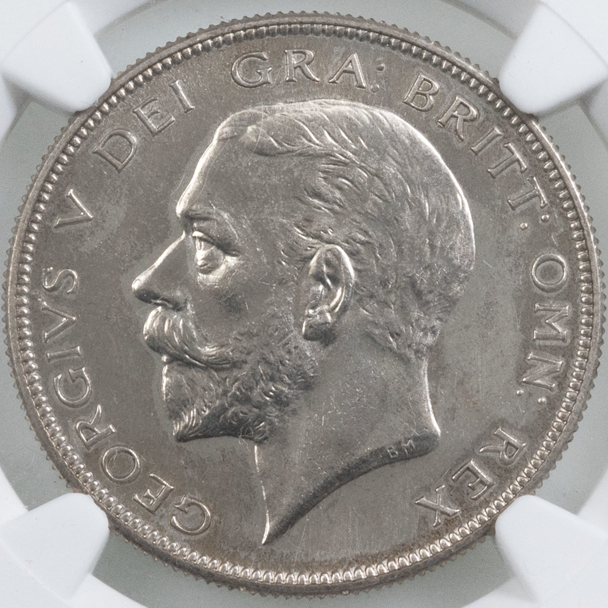 1927 King George V Silver Proof Halfcrown Coin NGC Graded PF 64 Obverse