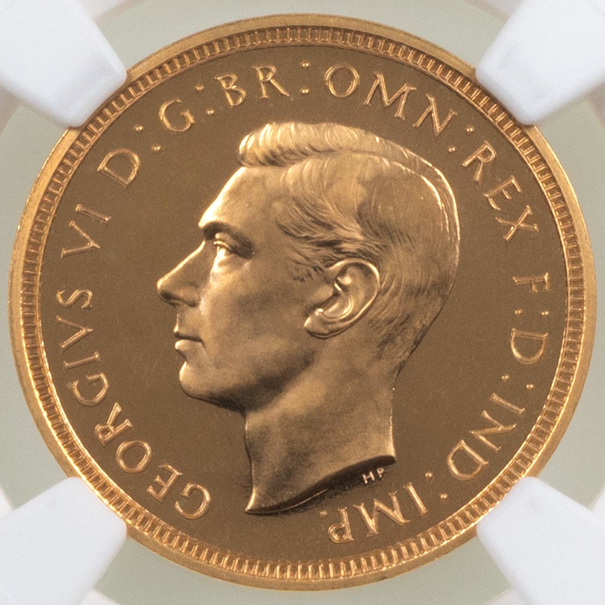1937 King George VI Gold Proof Full Sovereign NGC Graded PF 66 Obverse