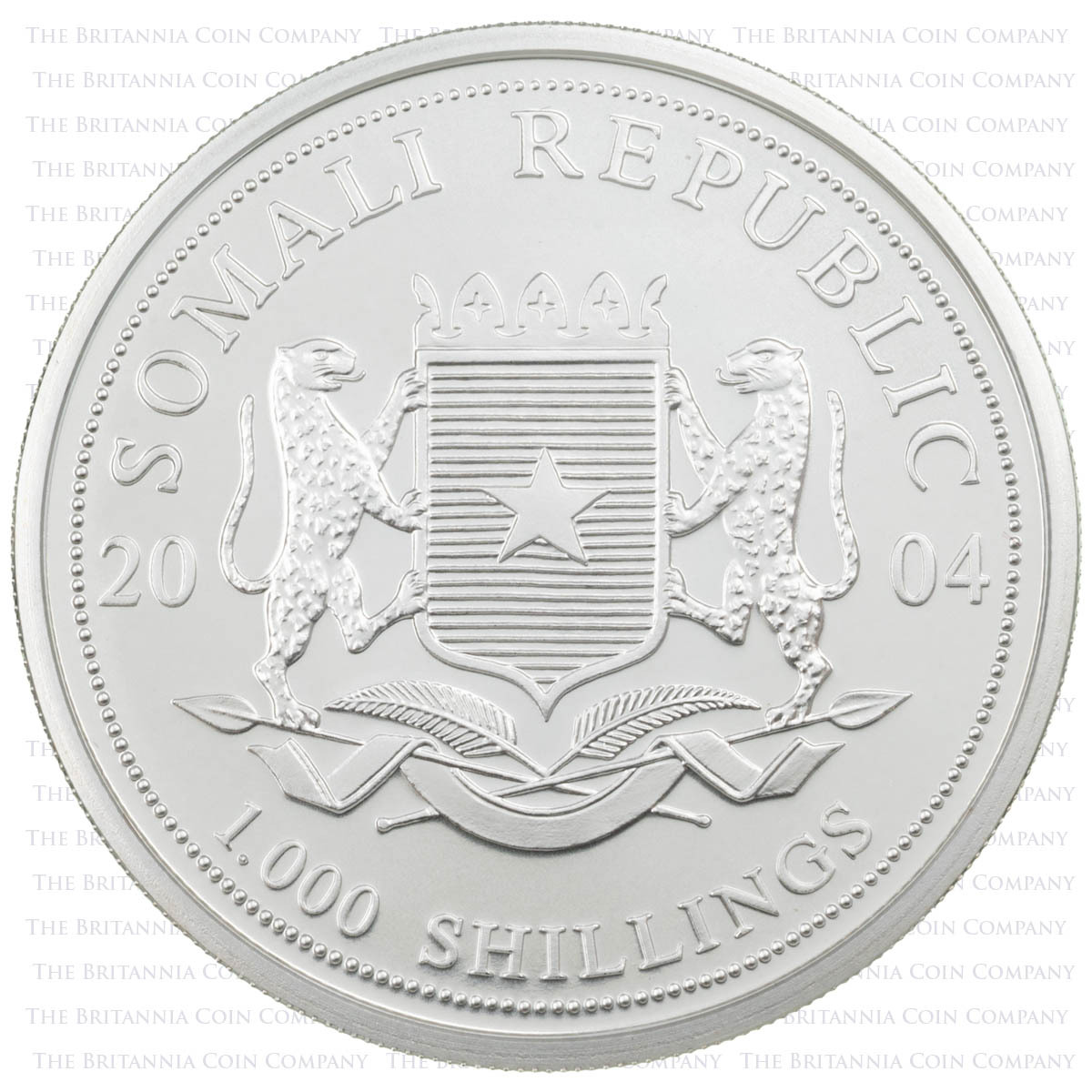 New obverse for the SM04ES1 2004 Elephant One Ounce Silver African Wildlife Somalian Bullion Coin