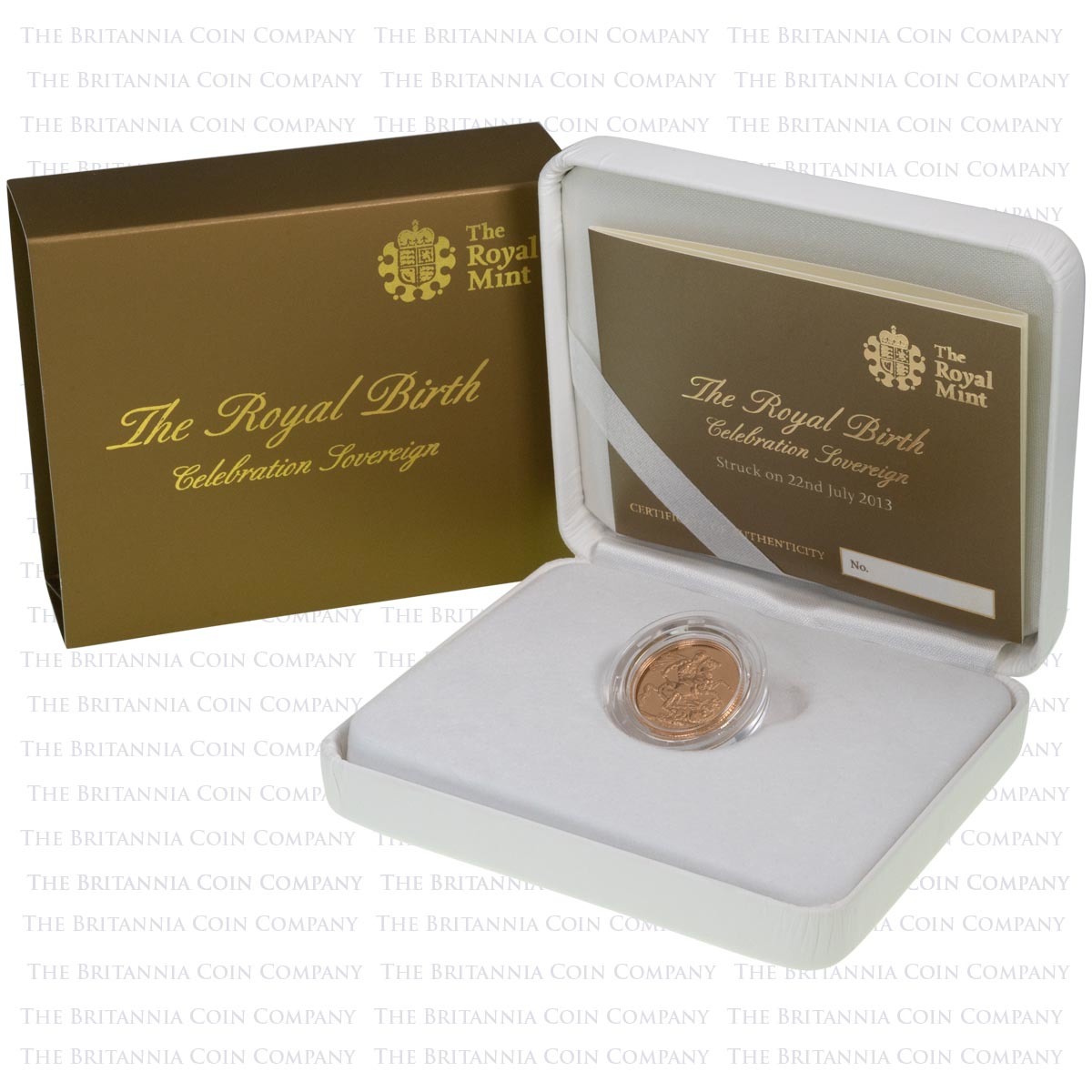 SOV13RB 2013 Royal Birth Prince George BU Gold Sovereign Struck On The Day Boxed