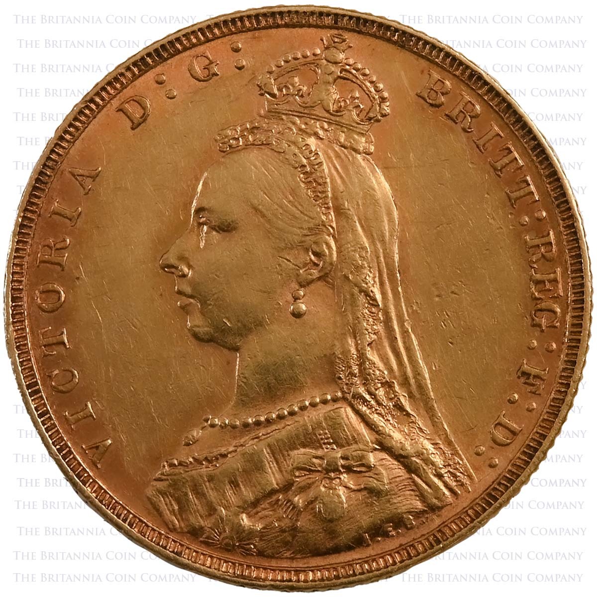 1887 Victoria 11 Coin Specimen Set Golden Jubilee Sovereign Obverse