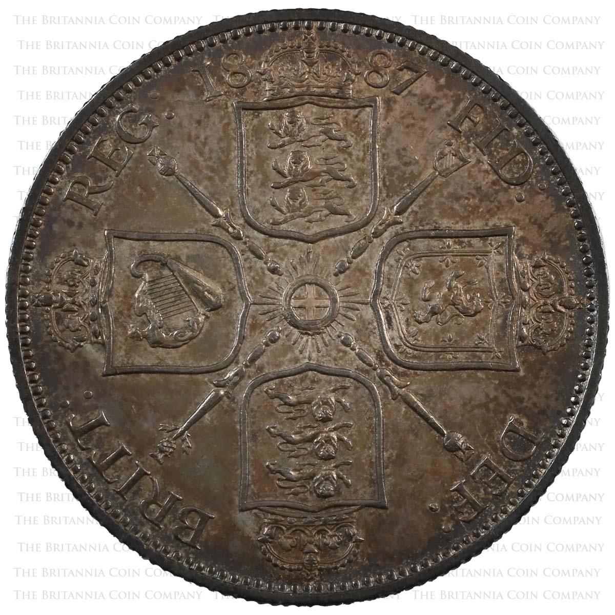 1887 Victoria 11 Coin Specimen Set Golden Jubilee Half Crown Reverse