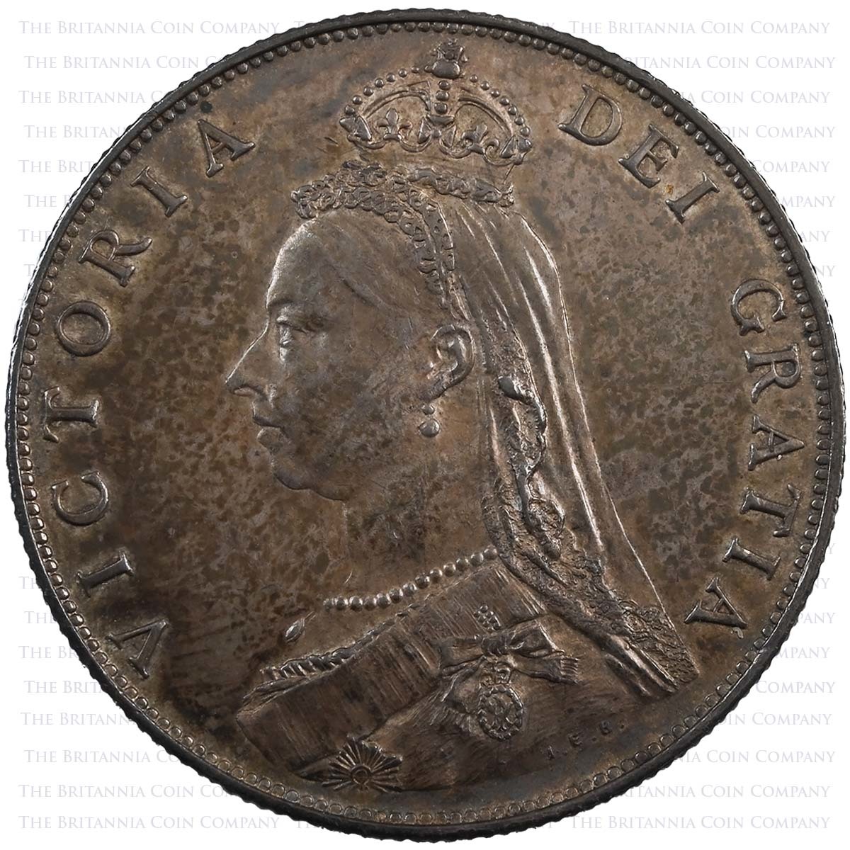 1887 Victoria 11 Coin Specimen Set Golden Jubilee Half Crown Obverse