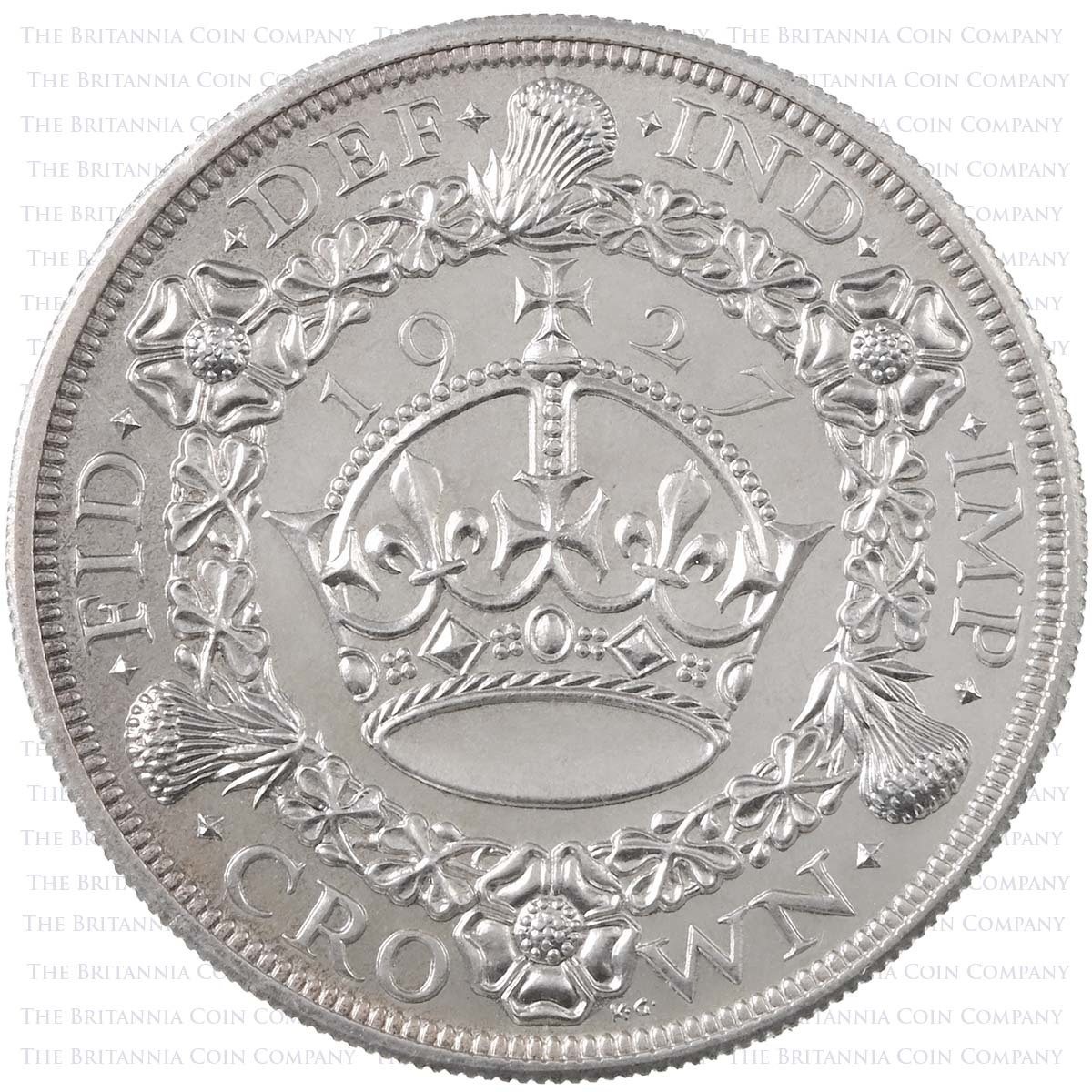 1927 George V Silver Specimen Proof Set Crown Reverse