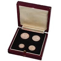 1953 Elizabeth II Maundy Money Silver 4 Coin Set In Original Box Thumbnail