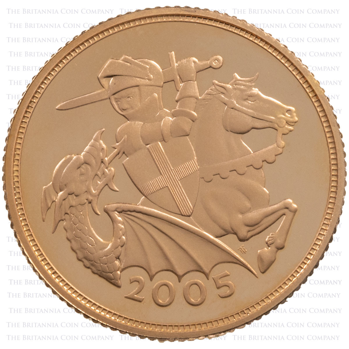 SV05 2005 Elizabeth II Gold Proof Sovereign Reverse