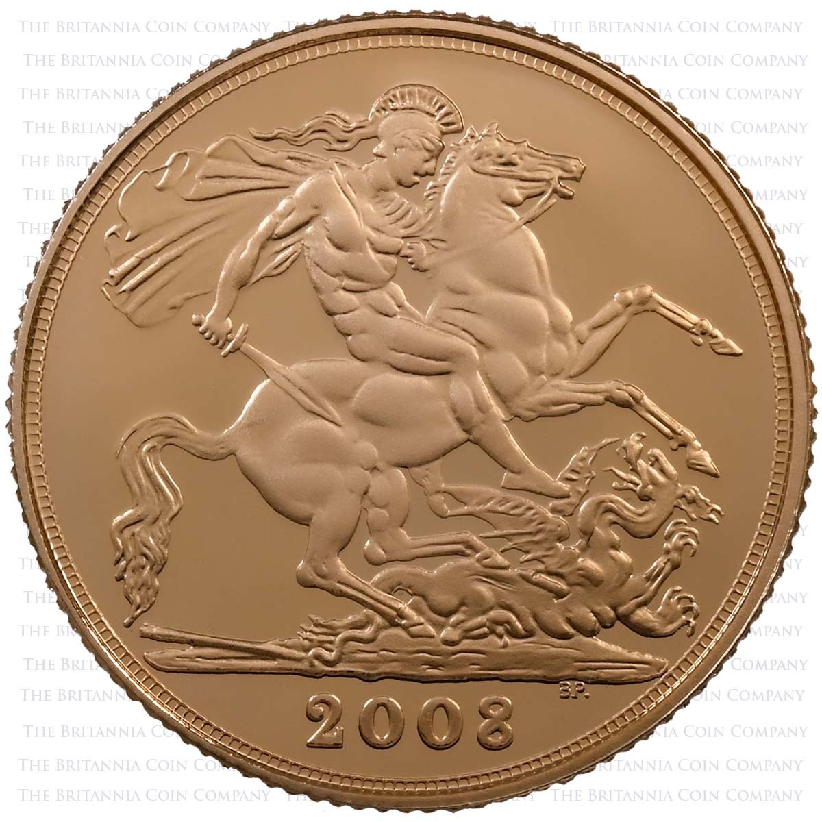 2008 Elizabeth II Gold Proof Sovereign Reverse